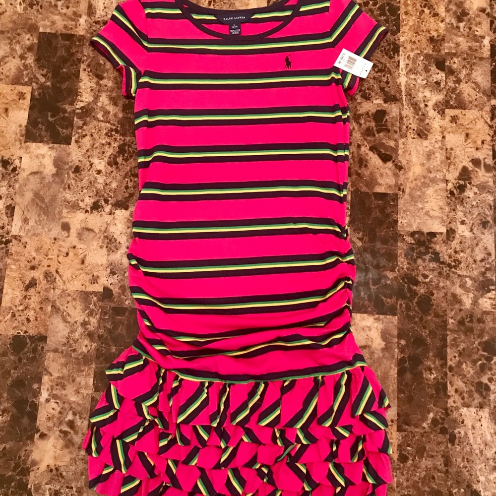 NWT💫 Girls Ralph Lauren Ruffled Shirt dress